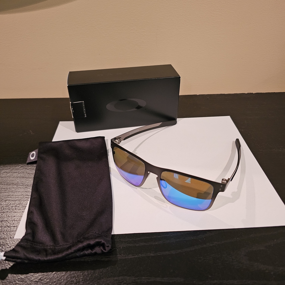 Oakley Holbrook Metal Sunglasses With Sapphire Iridium Prizm Polarized Lenses